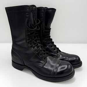 Vintage Corcoran Boots Men's 9 D Shoes Black Leather Combat Military Jump 1500